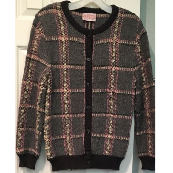 Vintage Wool Pendleton Plaid Cardigan Sweater - Picture 1 of 7